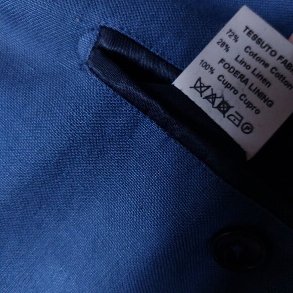 Sid Mashburn Trail Blazer Men's 56R Blue Unstructured Sport Coat Classic Italy - Picture 15 of 16